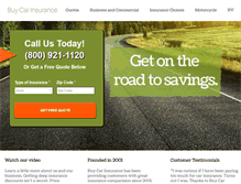 Tablet Screenshot of buycarinsurance.com